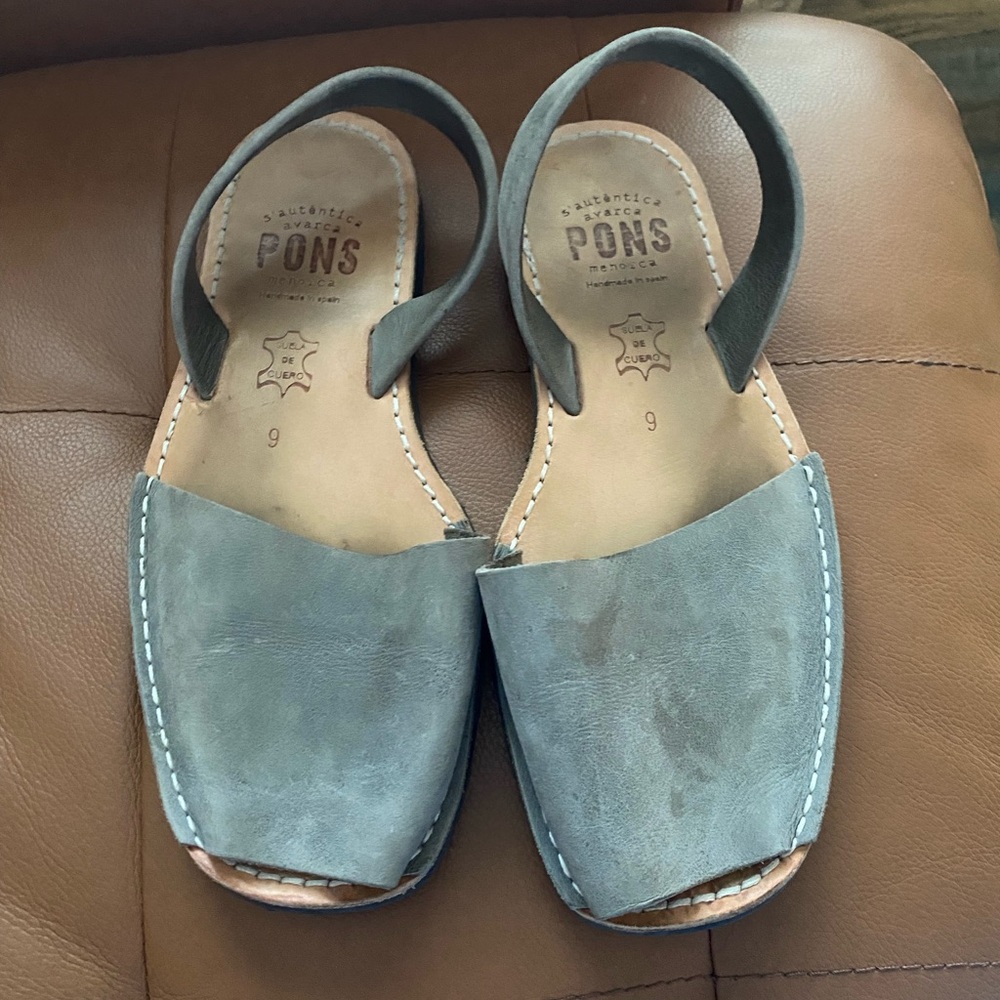 PONS Menorca Avarca Classic Sandals size 9 EU 39  Grey